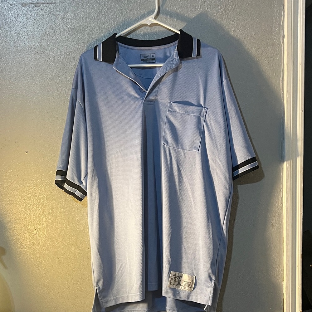 Honig’s Classic Blue Polo Shirt with Black Trim